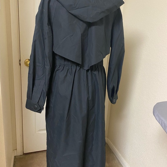 TravelSmith Dark Blue Trench Coat - Picture 4 of 9